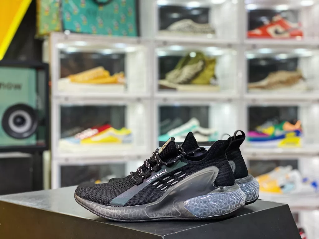 Adidas/Adidas AlphaBounce Beyond m Alpha Knitted Popcorn Sole for True Shit Feel Casual Running Shoes 3M Reflective