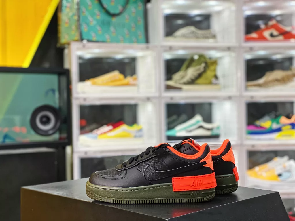 Air Force 1 AF1 Shadow Black Orange Grey Deconstructed Macaron Air Force One Shoe CQ3317-00110