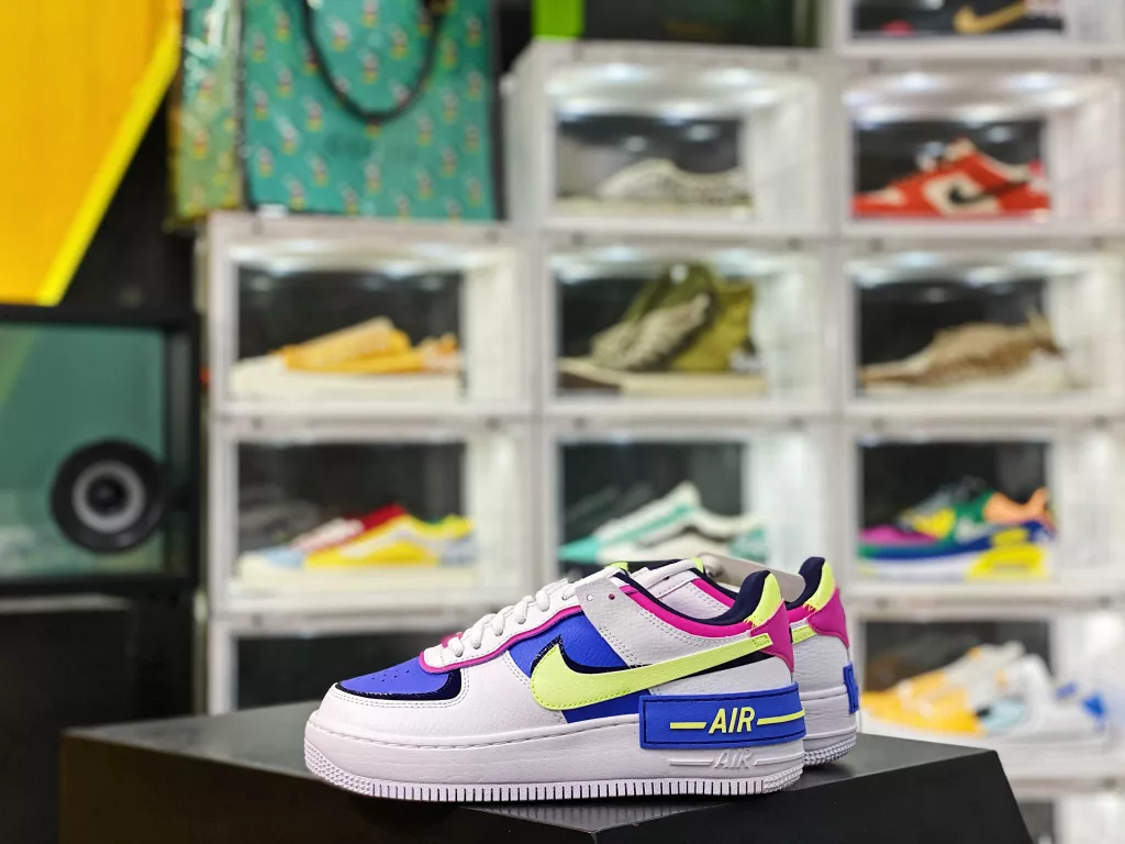 The only correct version of the new model, the latest batch of Nike Air Force 1 Shadow Air Force Macaron White Blue Green New Girls' Deconstruction Design WMNS Air Force 1 Shadow 