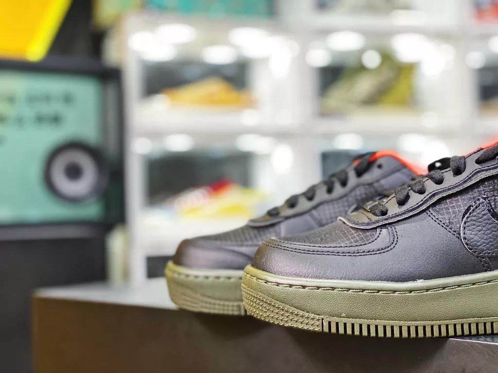 Air Force 1 AF1 Shadow Black Orange Grey Deconstructed Macaron Air Force One Shoe CQ3317-00110