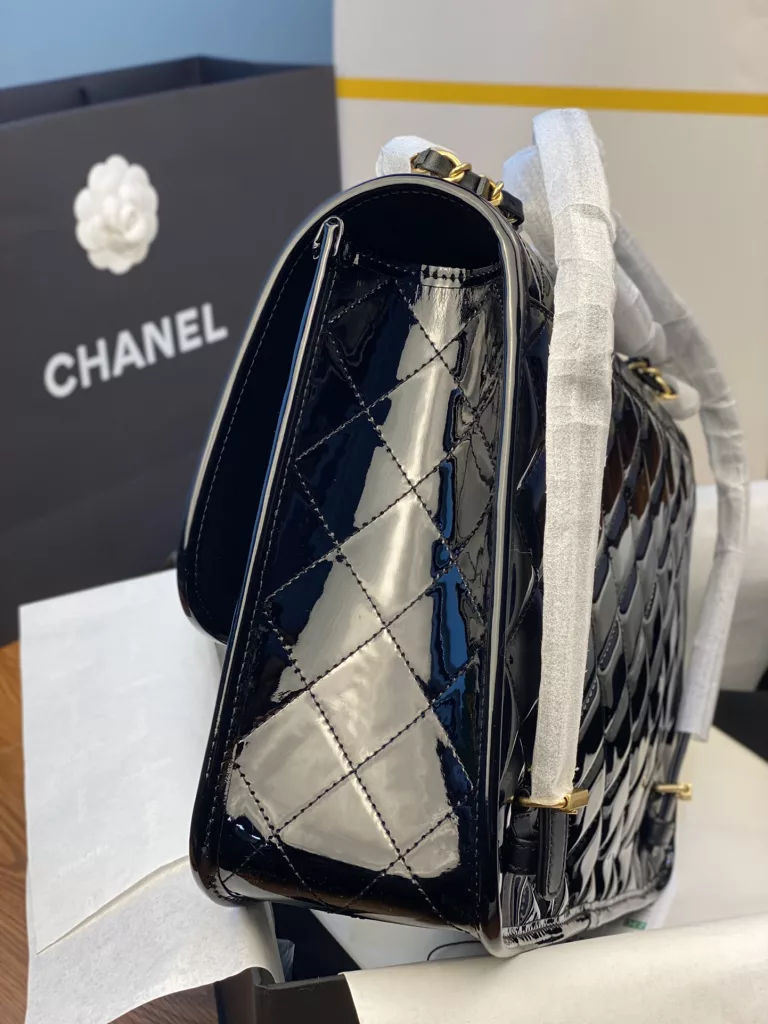 Chanel 22k patent leather backpack