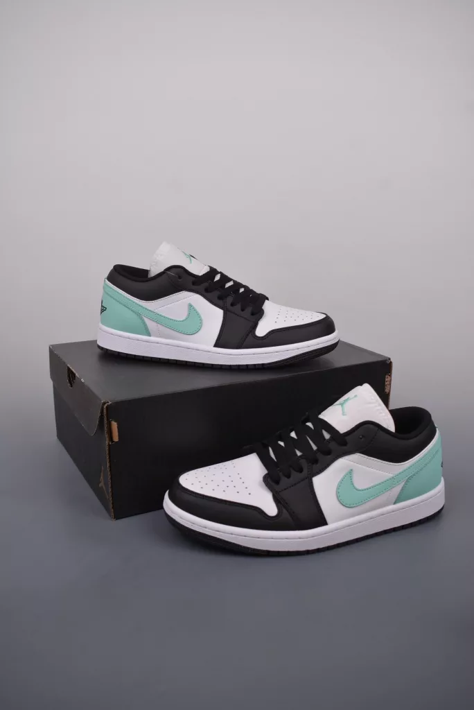 Air Jordan 1 Low mint green toe shoes