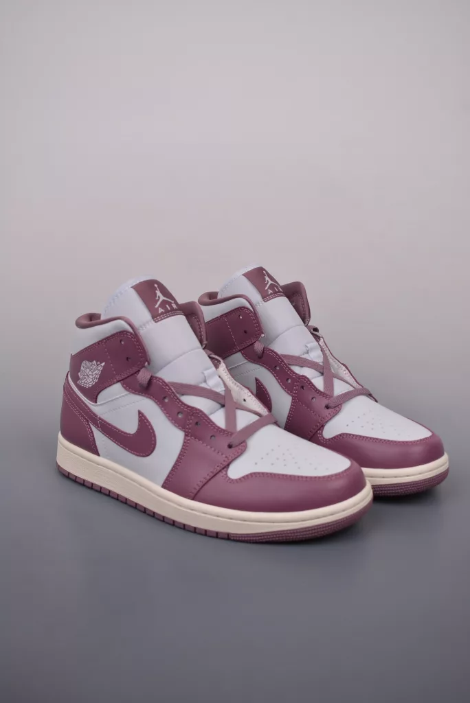 Air Jordan 1 Mid bean paste purple shoes