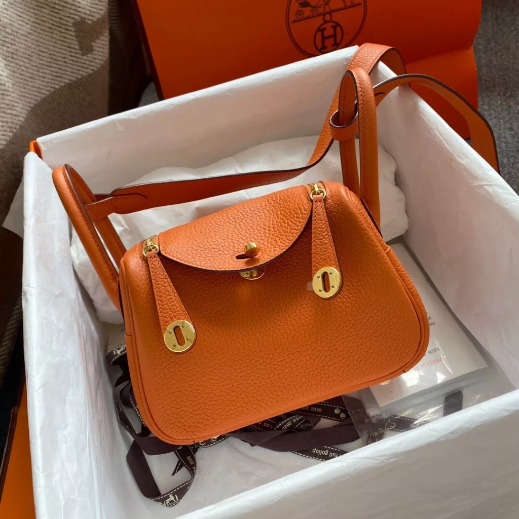 Hermes mini lindy Classic Orange