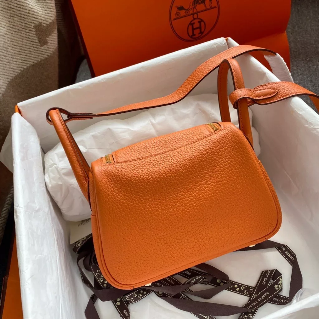 Hermes mini lindy Classic Orange