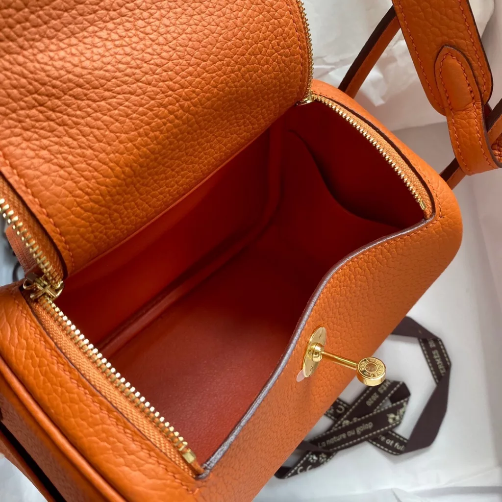 Hermes mini lindy Classic Orange