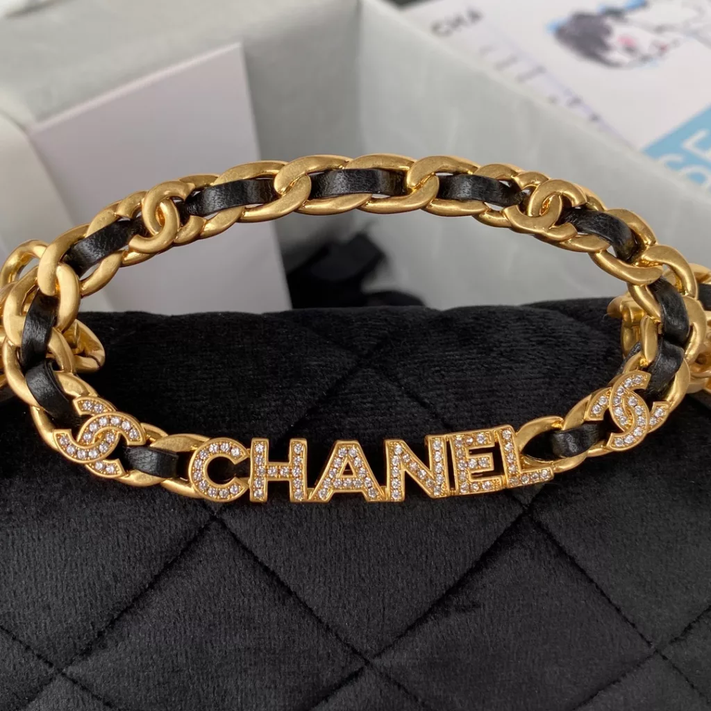 Chanel velvet bag