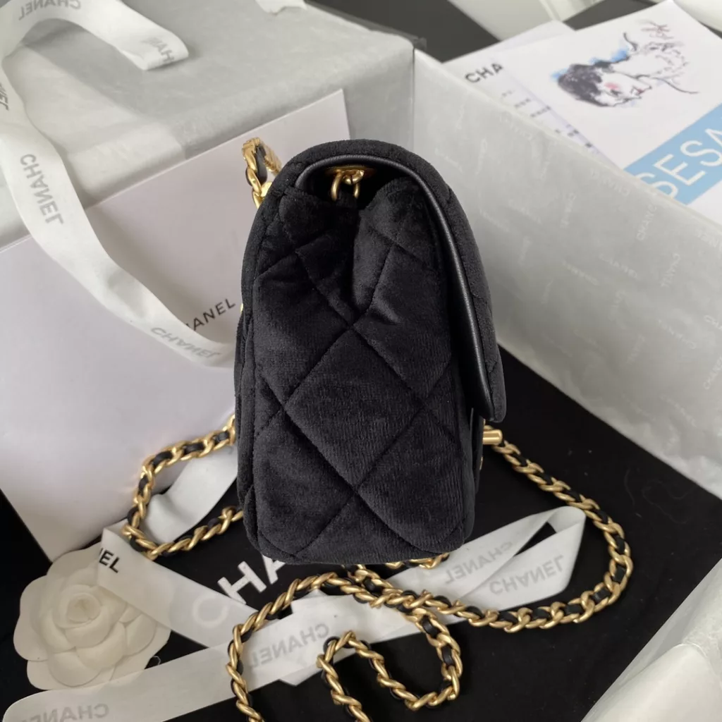 Chanel velvet bag