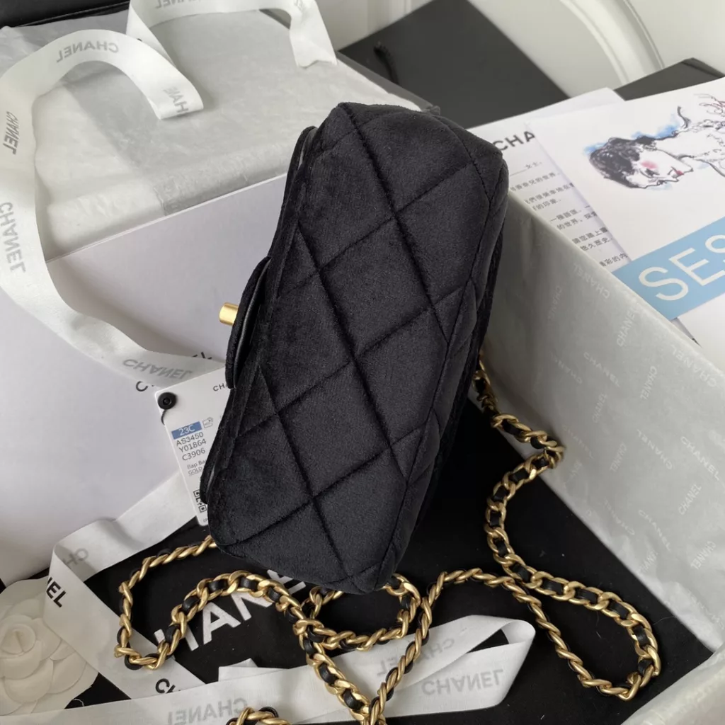 Chanel velvet bag