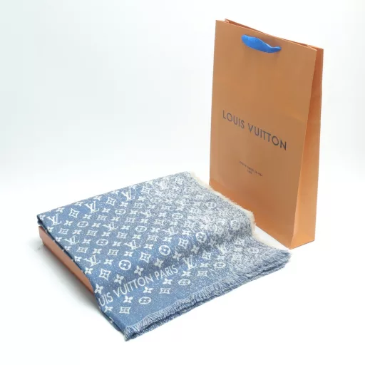 Louis Vuitton LV full-print wool tassel scarf1:1 knitted full-print pattern, standard counter packaging box and handbag