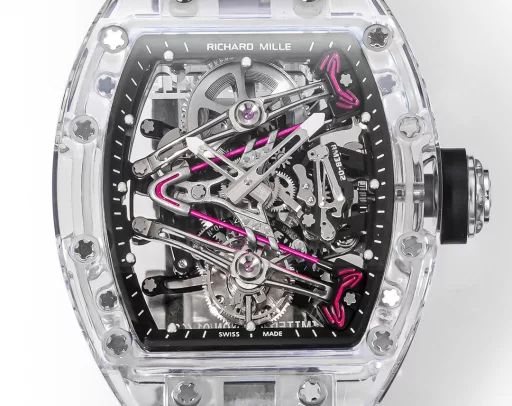 RICHARD MILLE launches RM 38-02 Crystal Pink Theme Hollow Tourbillon WatchThe striking new work, the 