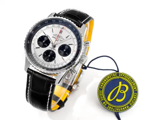 BLS: Breitling's new Navitimer celebrates its 70th anniversary, with a bold new interpretation of the classic watch. Measuring 43mm, the iteration is undoubtedly an authentic Navitimer, with a circular slide rule, baton scale, three subdials and a grooved bezel for easy grip, and the new BLS B01 movement