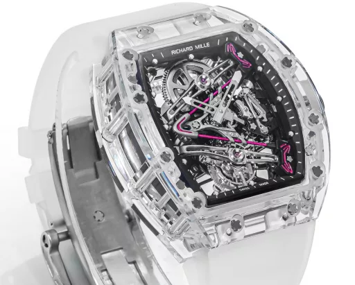 『Crystal』 RICHARD MILLE launches RM 38-02 Crystal Pink Theme Hollow Tourbillon WatchThe striking new work, the 