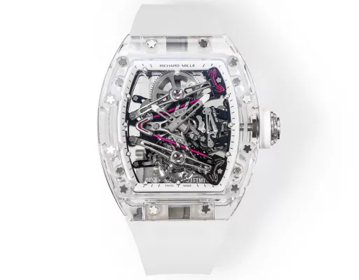 『Crystal』 RICHARD MILLE launches RM 38-02 Crystal Pink Theme Hollow Tourbillon WatchThe striking new work, the 