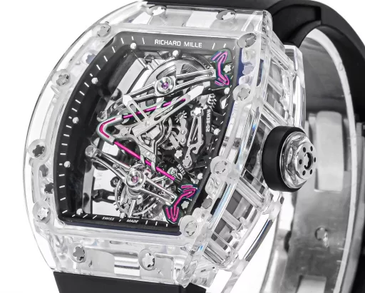 RICHARD MILLE launches RM 38-02 Crystal Pink Theme Hollow Tourbillon WatchThe striking new work, the 