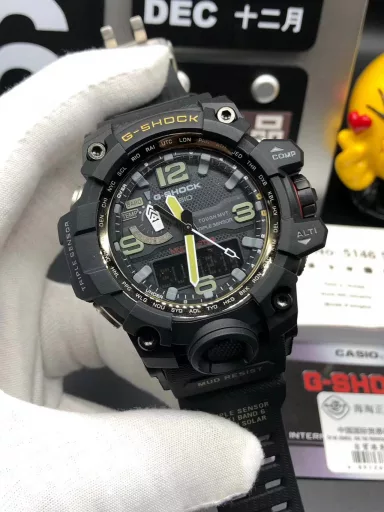 Original CASIO G-SHOCK GWG-1000 Little Mud King series multi-function dual display waterproof and mud-proof sports electronic watch, (the same ultimate silicone sports pointer electronic watch as in the movie 