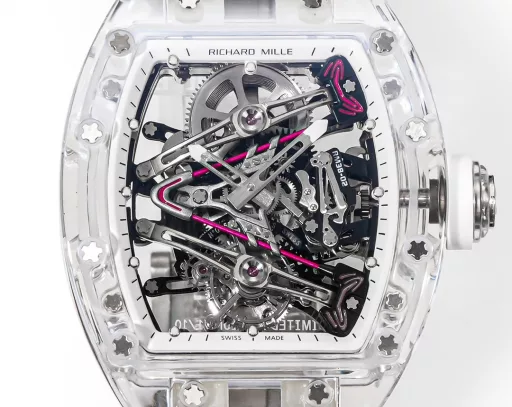 『Crystal』 RICHARD MILLE launches RM 38-02 Crystal Pink Theme Hollow Tourbillon WatchThe striking new work, the 