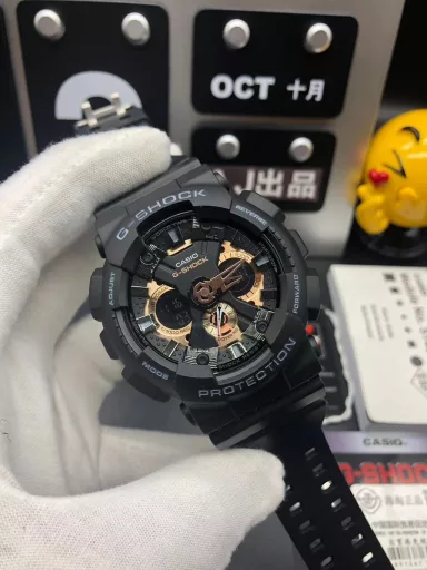 Hot selling GA-120 hand-raising light Casio G-SHOCK--classic shockproof dial design👍In stock and shipped immediately, 45-degree automatic hand-raising light function with strong visual impact🙈LCD liquid crystal display💡Stopwatch speed function accurate to 1/1000 second⌛Shockproof📣Anti-magnetic💥200 meters waterproof🏊48 city time📲Countdown⏳Alarm clock⏰Fully automatic calendar and other powerful functions📆