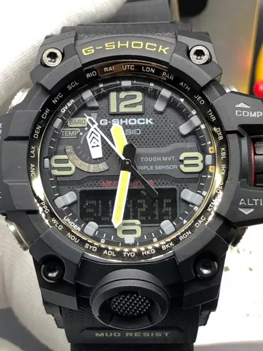 Original CASIO G-SHOCK GWG-1000 Little Mud King series multi-function dual display waterproof and mud-proof sports electronic watch, (the same ultimate silicone sports pointer electronic watch as in the movie 