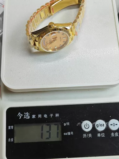 TWS36m diamond engraved full gold log weight 137