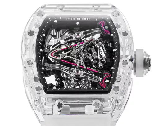 『Crystal』 RICHARD MILLE launches RM 38-02 Crystal Pink Theme Hollow Tourbillon WatchThe striking new work, the 