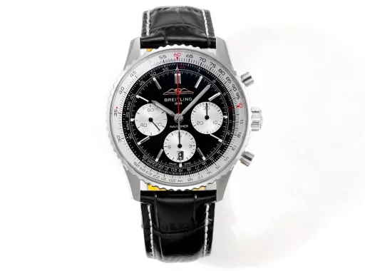 BLS: Breitling's new Navitimer celebrates its 70th anniversary, with a bold new interpretation of the classic watch. Measuring 43mm, the iteration is undoubtedly an authentic Navitimer, with a circular slide rule, baton scale, three subdials and a grooved bezel for easy grip, and the new BLS B01 movement