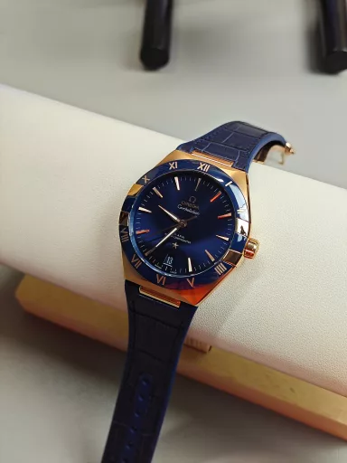 VS Omega Constellation Gold Blue Dial