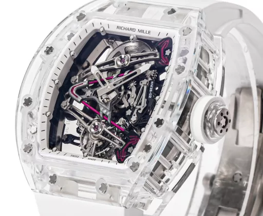 『Crystal』 RICHARD MILLE launches RM 38-02 Crystal Pink Theme Hollow Tourbillon WatchThe striking new work, the 