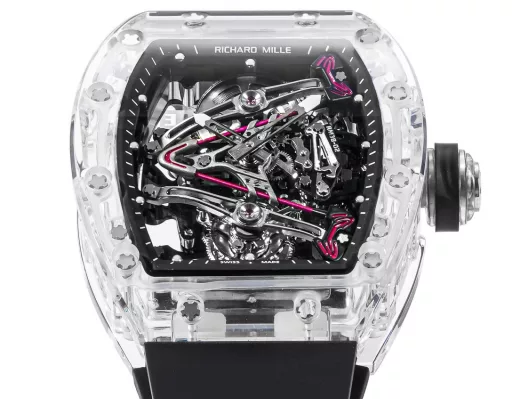 RICHARD MILLE launches RM 38-02 Crystal Pink Theme Hollow Tourbillon WatchThe striking new work, the 