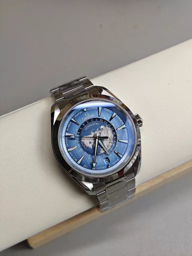 VS Omega Seamaster World Time Light Blue