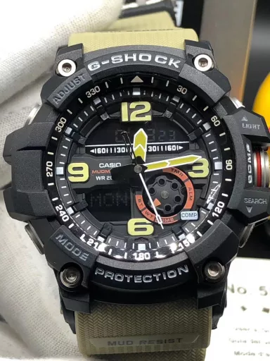 Original CASIO G-SHOCK GWG-1000 Little Mud King series multi-function dual display waterproof and mud-proof sports electronic watch, (the same ultimate silicone sports pointer electronic watch as in the movie 