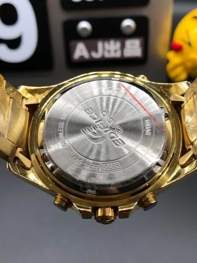 Casio new 6-pin EFR547 series multi-function quartz men's watch, movement: imported multi-function running second quartz movement, material: top 316L stainless steel shell, mirror: top gold steel coating scratch-resistant mirror, deep waterproof, strap: imported 316 stainless steel/, luminous function, size: diameter 43.5mm thickness 13mm