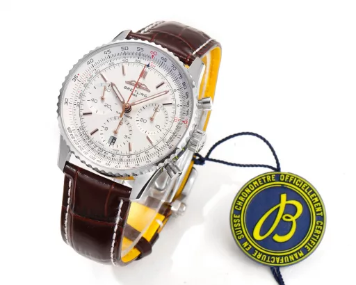 BLS: Breitling's new Navitimer celebrates its 70th anniversary, with a bold new interpretation of the classic watch. Measuring 43mm, the iteration is undoubtedly an authentic Navitimer, with a circular slide rule, baton scale, three subdials and a grooved bezel for easy grip, and the new BLS B01 movement