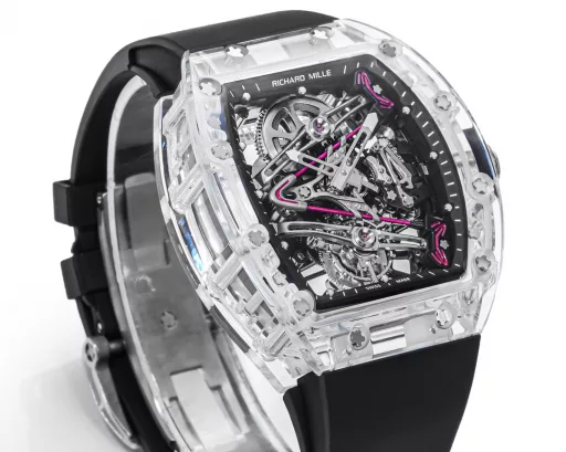 RICHARD MILLE launches RM 38-02 Crystal Pink Theme Hollow Tourbillon WatchThe striking new work, the 