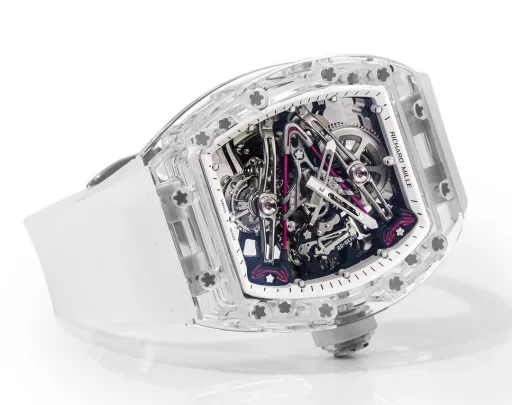 RICHARD MILLE launches RM 38-02 Crystal Pink Theme Hollow Tourbillon WatchThe striking new work, the 