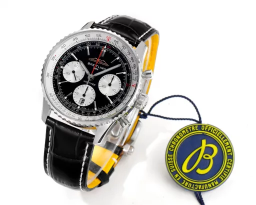 BLS: Breitling's new Navitimer celebrates its 70th anniversary, with a bold new interpretation of the classic watch. Measuring 43mm, the iteration is undoubtedly an authentic Navitimer, with a circular slide rule, baton scale, three subdials and a grooved bezel for easy grip, and the new BLS B01 movement