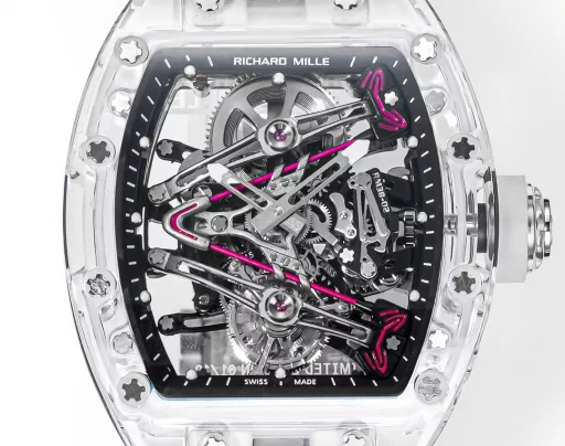 『Crystal』 RICHARD MILLE launches RM 38-02 Crystal Pink Theme Hollow Tourbillon WatchThe striking new work, the 