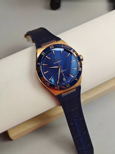 VS Omega Constellation Gold Blue Dial