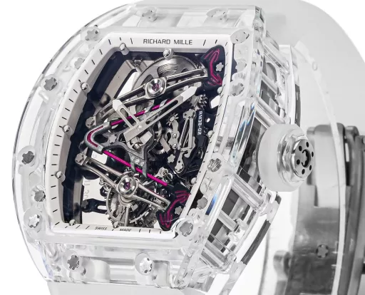 RICHARD MILLE launches RM 38-02 Crystal Pink Theme Hollow Tourbillon WatchThe striking new work, the 