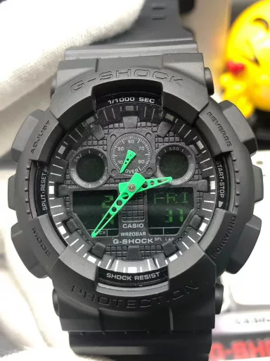 Hot selling GA-120 hand-raising light Casio G-SHOCK--classic shockproof dial design👍In stock and shipped immediately, 45-degree automatic hand-raising light function with strong visual impact🙈LCD liquid crystal display💡Stopwatch speed function accurate to 1/1000 second⌛Shockproof📣Anti-magnetic💥200 meters waterproof🏊48 city time📲Countdown⏳Alarm clock⏰Fully automatic calendar and other powerful functions📆