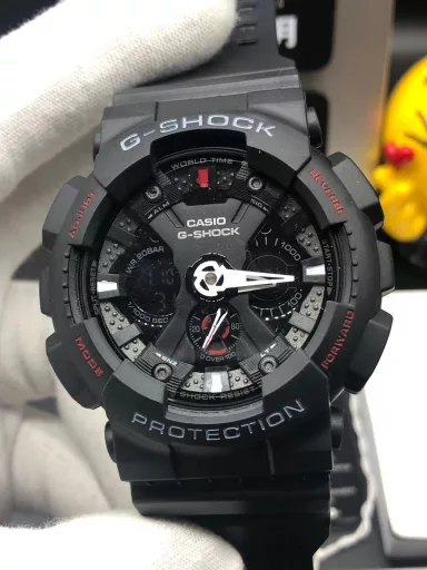 Hot selling GA-120 hand-raising light Casio G-SHOCK--classic shockproof dial design👍In stock and shipped immediately, 45-degree automatic hand-raising light function with strong visual impact🙈LCD liquid crystal display💡Stopwatch speed function accurate to 1/1000 second⌛Shockproof📣Anti-magnetic💥200 meters waterproof🏊48 city time📲Countdown⏳Alarm clock⏰Fully automatic calendar and other powerful functions📆