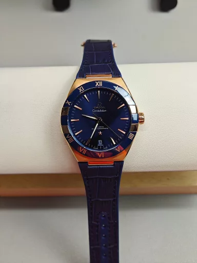 VS Omega Constellation Gold Blue Dial