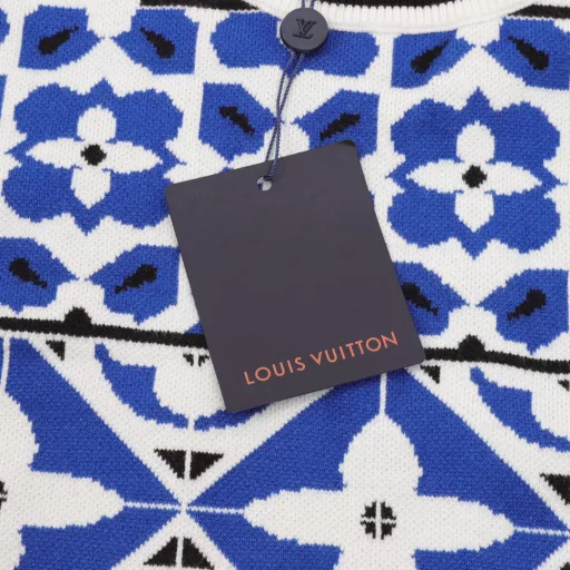 Louis Vuitton 23Fw Geometric Jacquard Knitted SweaterMade of 800g wool blended fabricImported machine operation