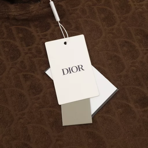 Dior classic full-print obscure pattern towel embroidery hooded sweatshirtHooded long-sleeved hoodie custom-made cotton terry cloth fabric lining comfortable and delicate fleece all over the body classic Oblique jacquard hem welt slanted pockets side knitted ribbed cuffs bottom hem loose fit unisex